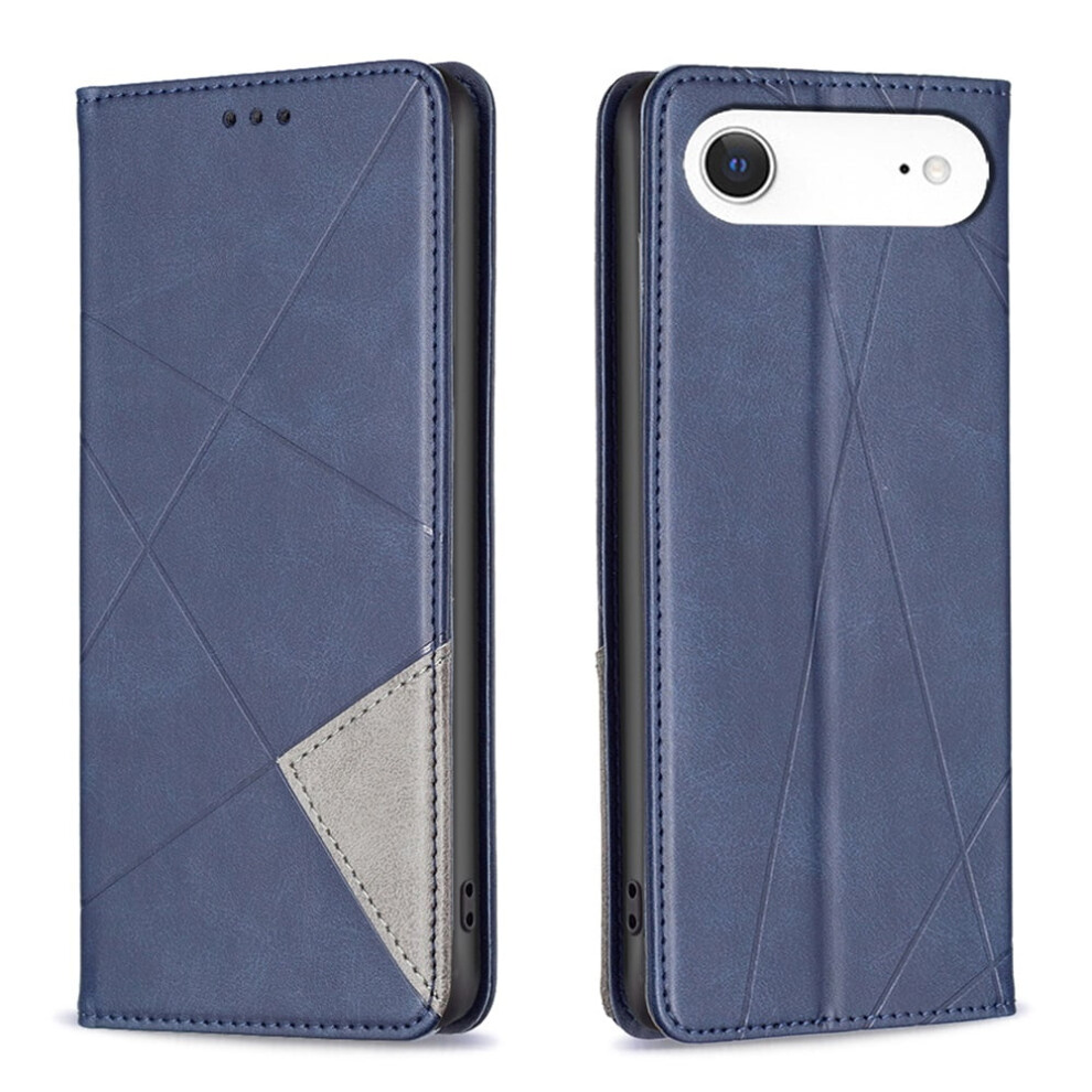 Rhombus Pattern Flip Wallet Leather Case For Iphone Air Â Magnetic, Shockproof, Kickstand, Card Holder, Blue 9065194319575