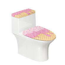 Comfortable and Practical Polyester Toilet Bowl Cover Adjustable Adds Holiday Charm Toilet Lid Covers Set Universal for Bathroom Accessories