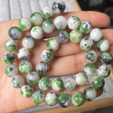 Cuentas redondas de jade de colores, 6 mm, 8 mm, 10 mm, 12 mm, piedra natural suelta, lote de cuentas para joyería DIY - 6 mm (50 piezas) - Verde