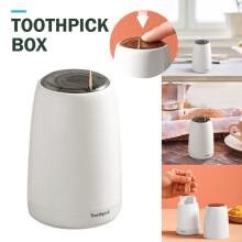 Press Toothpick Box Creative Automatic Home Living Room Toothpick Can,Toothpick Holder Dispenser,Plastic Secure Toothpick Storage Box