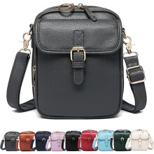 Kožená crossbody kabelka Sculpture, kožená crossbody kabelka, tašky cez rameno proti krádeži, vstavaná peňaženka s priehradkami na karty