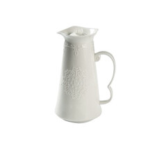1.2L White Embossed Porcelain Vintage Water Pitcher, Ceramic Coffe Kettle For Cafe, Tea Ceremony Blooming Tea Pot