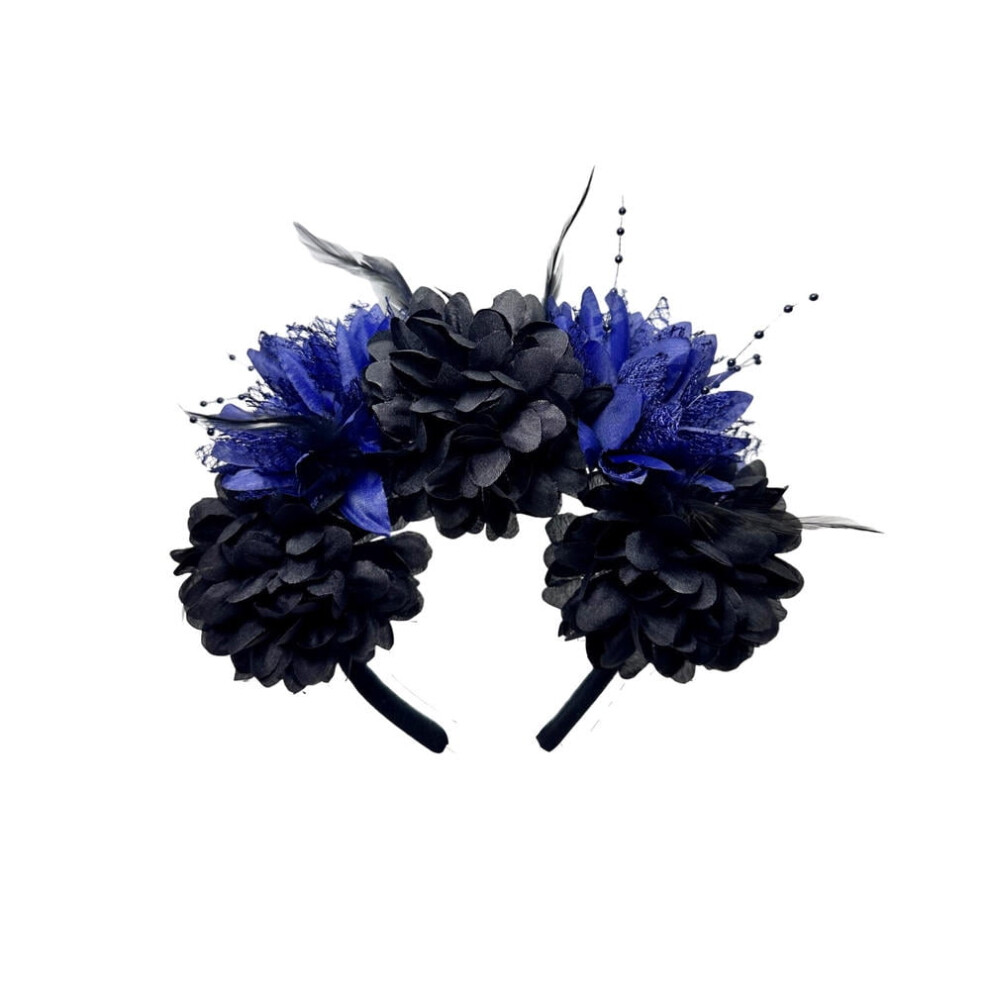 Feather Hair Band for Mardi Gras Day of the Dead Party