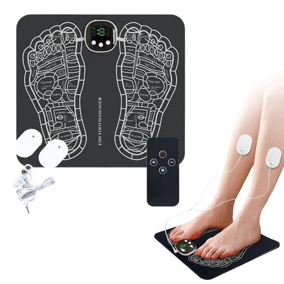 Portable Foot Muscle Stimulator (12.59x11.41in) â 1PC Low-Frequency Pulsed Foot Massager for Neuropathy Home/Office ï¼Whiteï¼