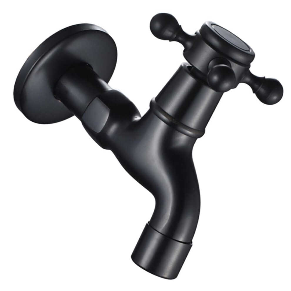 Antique Utility Sink Faucet Durable Wall Mount Tap For Mop Pool Laundry Tub Bathroom Smooth Operation Vintage Design 9377112573588