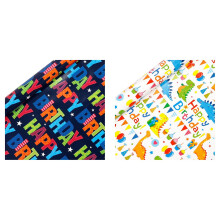 2pcs Colorful Birthday Wrapping Paper Roll – Compatible with Boys, Girls, Kids, Men & Women – Happy Birthday Gift Wrap for Parties & Holidays