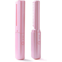 Victoriousact Mini 2-in-1 Curling Iron & Straightener, Rechargeable, Portable (Pink) – Compatible with Victoriousact