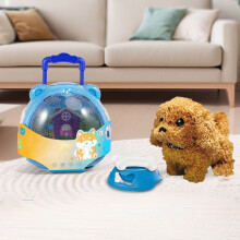 Interactive Stuffed Dog Toy for Kids – Realistic Robot Dog with Leash, Soft Companion Animal for Indoor/Outdoor Play, Birthday & Christmas Gift
