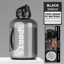 Goal Large Water Bottle with Handle BPA Free Leakproof Motivational Big Sports Capacity Drink Jug