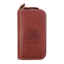 Waterproofs PU Leather Fishing Lures Storage Bag Tackle Carry Case Metal Jigs Spinner Sequins Baits Bag Easy to Carry
