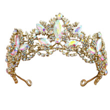 Girls Crowned Crystal Headwear for Women and Girls Wedding Rhinestoned Queen Headdress Wedding Crowned Props