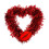 Glitter Red Heart Wreath Garland 1PC 1