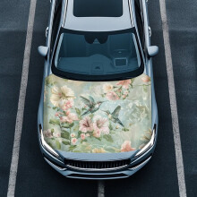 Vintage Aztec Geometric Cow Print Auto Hood Cover – Universal, Tear-Resistant, Compatible with Most Sedans, Trucks, Pickups & Sports Cars