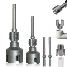 Integrated Pipe Threading Tool for 1/2" & 3/4" Water Pipes, Internal & External, Compatible with Electric Drill