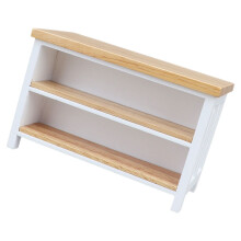 1:12 Scale Dollhouse Miniature Cabinet, 2-Tier Wooden Kitchen Storage Shelf – Compatible with Dollhouse