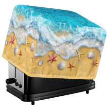 Beach Seashell Print Toaster Cover, Starfish Design, Adjustable Drawstring, Water-Resistant Dust Cover for Toaster Oven – Compatible with Standard