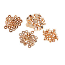 Set of 30 Metal Snap Fasteners Press Stud Buttons DIY for Leather Clothes Jacket 15mm