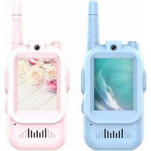 Kids Video Walkie Talkies 2-Pack, Rechargeable with HD Camera & Voice Changer, Long Range, Compatible with Ages 3-12