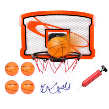 Mini Over-the-Door Basketball Hoop with Audio Scorer & 4 Balls – Compatible with Standard Doors