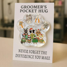 Groomer's Pocket,Dog Groomer Pocket Hug Keepsake for Pet Groomers with Appreciation Card,Dogs Groomers and Pet StylistsThank You Gift