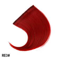 Seamless Clip-In Colorful Fringe Bangs Hairpiece - Easy-To-Wear Hair Extensions, Red