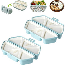 6 in 1 Onigiri Mold Triangle Sushi Mold - Make 6 Rice Balls at Once, Anti-Stick Rice Ball Molds for Easy Sushi Making, Picnic & Daily Storage
