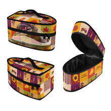Portable Steam Iron Storage Case Pumpkin and Sunflower Pattern Dustproof for Travel Clothes Steamer Thanksgiving(Case Only)