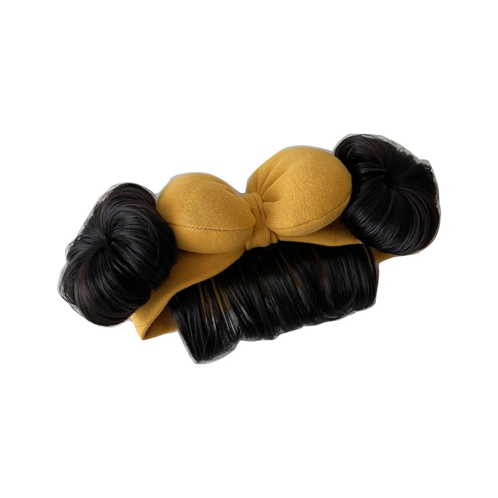 Baby bun headband bowknot hair accessory for girls
