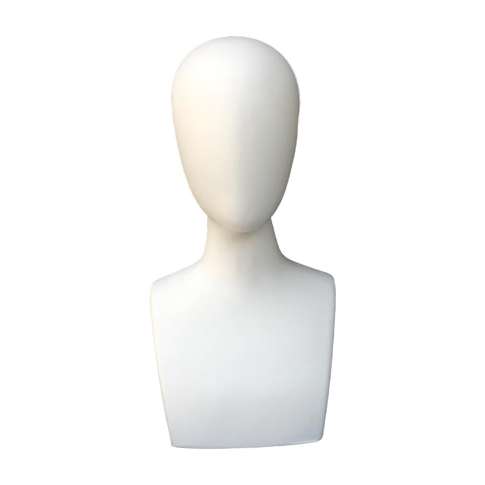 Mannequin Head Model Multipurpose Manikin Head Display Styling Wig Holder Wig Stand for Headset Headdress Jewelry Scarves Hat Flat Shoulders