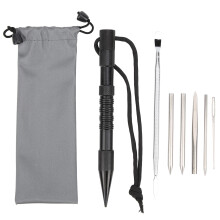 Bastelbedarf für Leder- und Paracord-Projekte, 7-teiliges Knotwerkzeug-Set aus Edelstahl inklusive Marlspieker und Glättwerkzeug, tragbar und