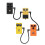 Guitar Patch Cable Black 12 Inch 3-Pack 8