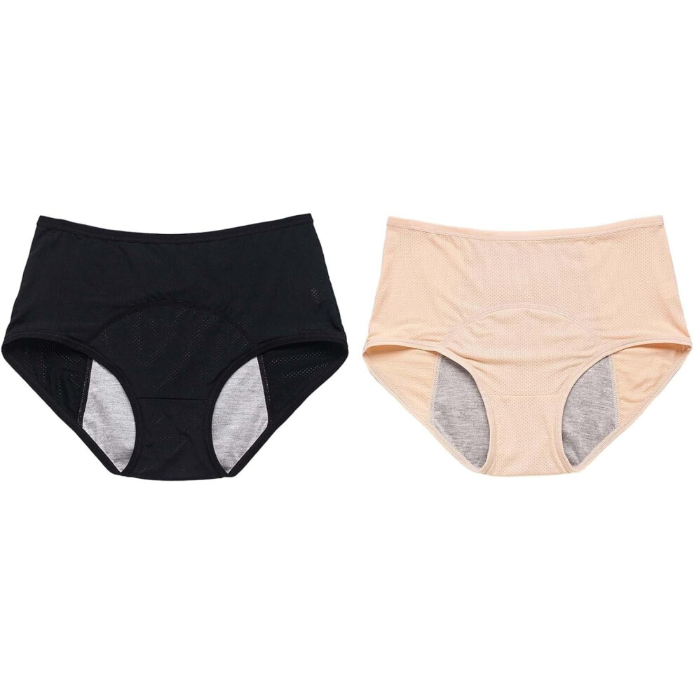 Leakproof Underwear for Women Over 60 Washable Incontinence Underwear Plus Size Reusable Leak Proof Briefs Panties