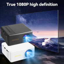 Portable 1080P Ceiling Projector for Home/Bedroom – Multi-Device Compatible, Focus & Quality Enhanced, Eco ABS, Lightweight & Easy Setup