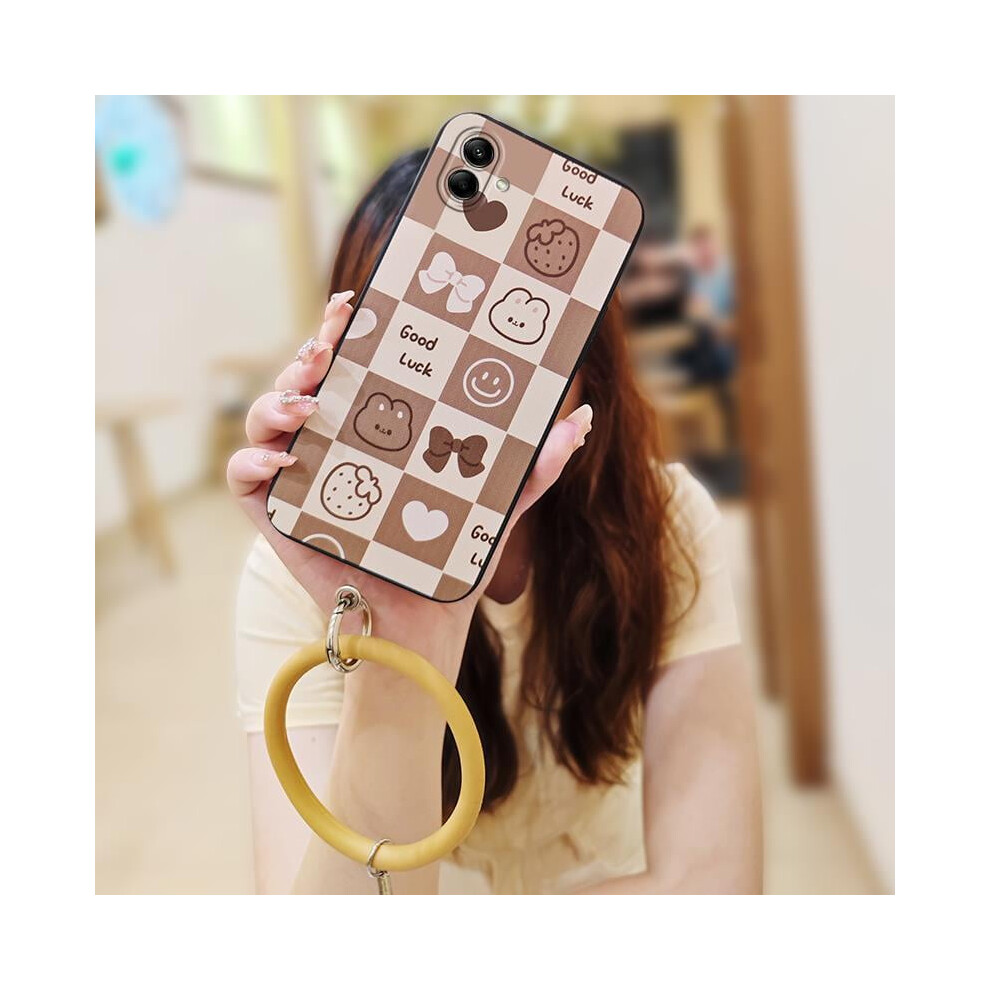 Phone Case Compatible With Samsung Galaxy A05/Sm-A055f Â Anti-Knock, Waterproof, Dirt-Resistant, Cartoon Design With Protective Ring & Bracelet 9399596208541