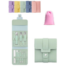 Portable 12/16PC Nail Clipper Set, Stainless Steel Manicure & Pedicure Kit with PU Leather Case – Compatible with Home & Travel