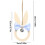 Wooden Easter Bunny Pendant with Bow and Bell Blue 3