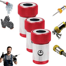 Power Mag Bit Ring, Screwdriver Head Magnetic Ring Three Piece Set for Hex Screwdriver and Power Bits