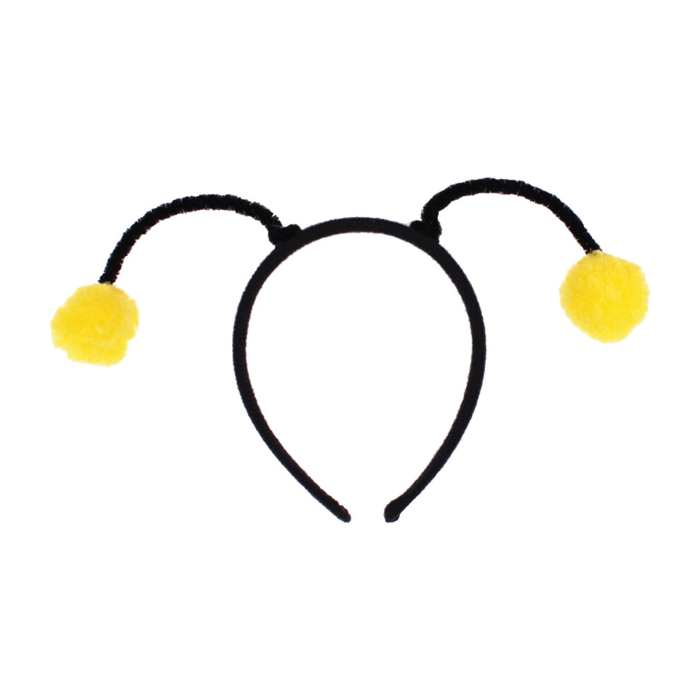 Adult Teens Cute Bee Pompom Shape Headband Plush Hair Hoop Makeup Live Broadcast Cosplay Party Headpieces