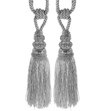 2-Pack Rope Curtain Tie-Backs with Tassels – Decorative Holdbacks for Home, Office & Hotel – Compatible with Most Curtains