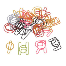 26 Piece Colored Alphabet Shapes Metal Letters Paper Clips Bookmark Stationery