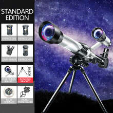 Kids & Adults Telescope 20x-40x, 600mm Refractor with Tripod, Phone Holder, Compass – Compatible with iOS/Android