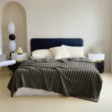 Pryess Coral Fluff & Flannel Blanket with Imitation Hair Border – Cozy, Stylish, Machine Washable