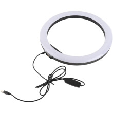 12" Ring Light with 160 LEDs, USB-Powered, 3-Color Temp, Ball Head—Compatible with Phones, Makeup & Live Streaming