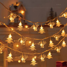 Christmas LED Reindeer Tree String Lights, Colorful Holiday Decoration for Indoor Party, Tree and Seasonal Ambiance