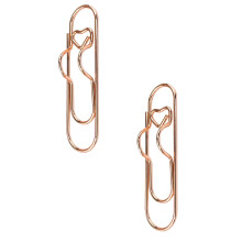 Metal Pen Clips Rose Gold 0.78 x 2.75 in 2 pcs
