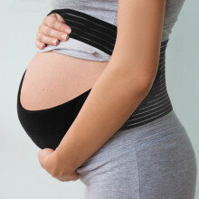 Pregnancy Belly Band Breathable Support Belt Black Small 1