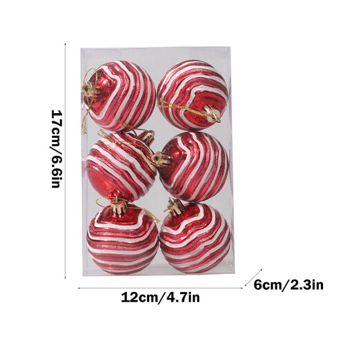 Red Shatterproof Christmas Balls 2.36 Inch 6 Pack 2