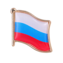 Alloy Lapel Flag Pin with Russian Flag Design for Celebrations and Daily Wear