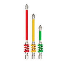 S2 Alloy Steel Impact Bits with Anti-Slip and Spring Magnetic Design for Electricians