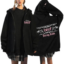 Stray Kids Star Hoodie Jacket – Felix, Hyunjin, Bangchan, Lee Know, Changbin | Y2K E-Girl Zippered Sweatshirt | Compatible with K-Pop Fan Styles